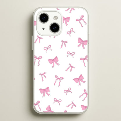 Coquette Variety Pink Bows Pattern  - Clean Girl Aesthetic Phone Case for iPhone 14
