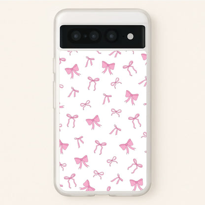 Coquette Variety Pink Bows Pattern  - Clean Girl Aesthetic Phone Case for Google Pixel 7 Pro