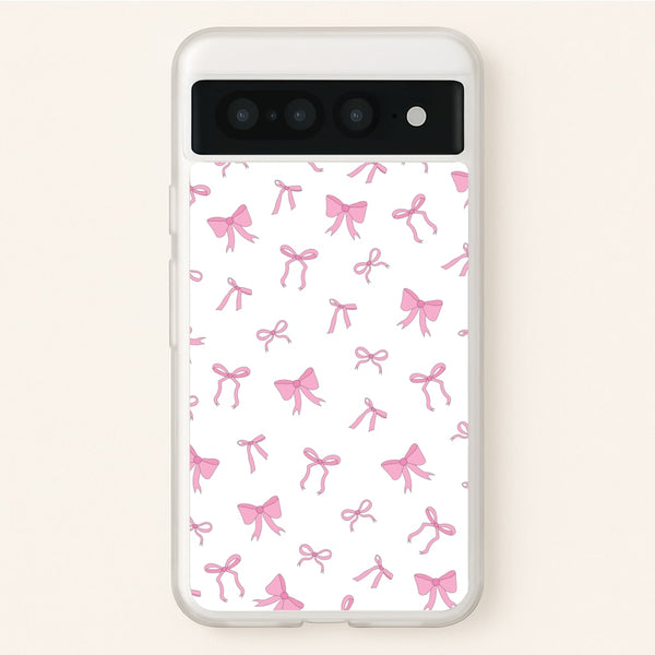 Coquette Variety Pink Bows Pattern  - Clean Girl Aesthetic Phone Case for Google Pixel 7 Pro