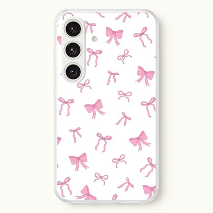 Coquette Variety Pink Bows Pattern  - Clean Girl Aesthetic Phone Case for Galaxy S25 Plus