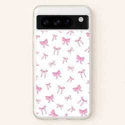Coquette Variety Pink Bows Pattern  - Clean Girl Aesthetic Phone Case for Google Pixel 8 Pro