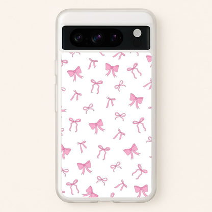 Coquette Variety Pink Bows Pattern  - Clean Girl Aesthetic Phone Case for Google Pixel 8 Pro