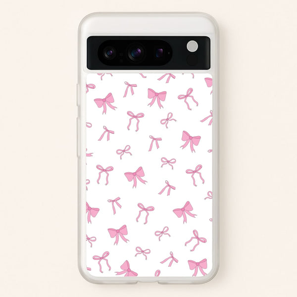 Coquette Variety Pink Bows Pattern  - Clean Girl Aesthetic Phone Case for Google Pixel 8 Pro