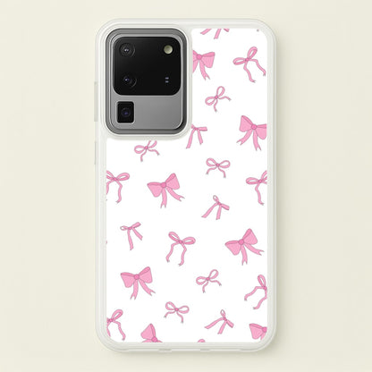 Coquette Variety Pink Bows Pattern  - Clean Girl Aesthetic Phone Case for Galaxy S20 Ultra