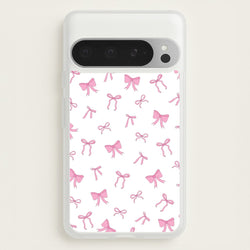 Coquette Variety Pink Bows Pattern  - Clean Girl Aesthetic Phone Case for Google Pixel 9 Pro XL