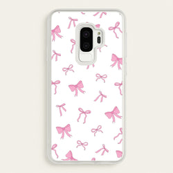 Coquette Variety Pink Bows Pattern  - Clean Girl Aesthetic Phone Case for Galaxy S9 Plus