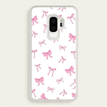 Coquette Variety Pink Bows Pattern  - Clean Girl Aesthetic Phone Case for Galaxy S9 Plus