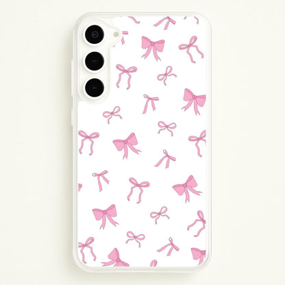 Coquette Variety Pink Bows Pattern  - Clean Girl Aesthetic Phone Case for Galaxy S23 Plus