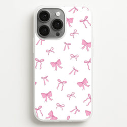 Coquette Variety Pink Bows Pattern  - Clean Girl Aesthetic Phone Case for iPhone 13 Pro Max