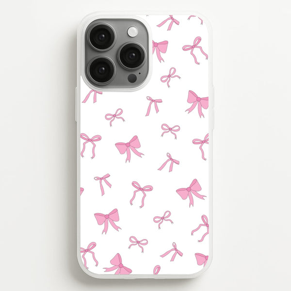 Coquette Variety Pink Bows Pattern  - Clean Girl Aesthetic Phone Case for iPhone 13 Pro Max