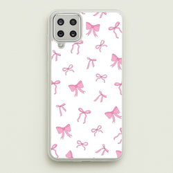 Coquette Variety Pink Bows Pattern  - Clean Girl Aesthetic Phone Case for Galaxy A12
