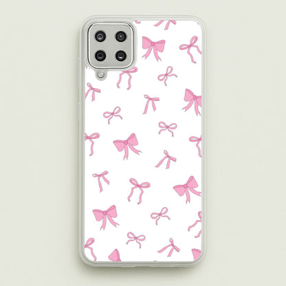 Coquette Variety Pink Bows Pattern  - Clean Girl Aesthetic Phone Case for Galaxy A12