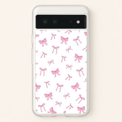 Coquette Variety Pink Bows Pattern  - Clean Girl Aesthetic Phone Case for Google Pixel 6