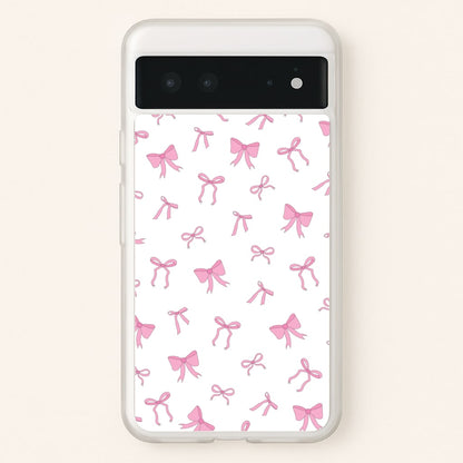 Coquette Variety Pink Bows Pattern  - Clean Girl Aesthetic Phone Case for Google Pixel 6