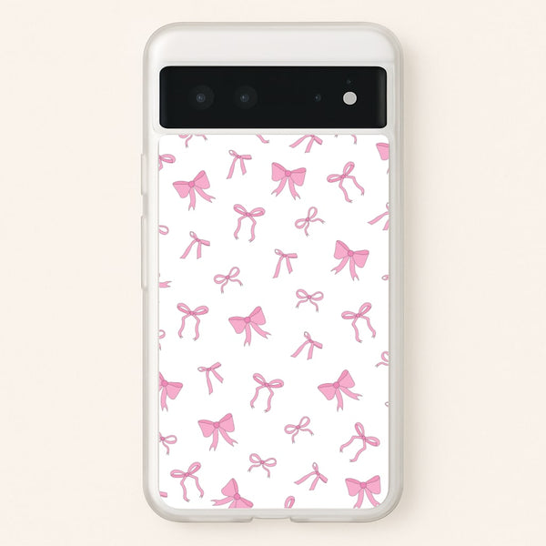 Coquette Variety Pink Bows Pattern  - Clean Girl Aesthetic Phone Case for Google Pixel 6