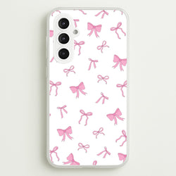 Coquette Variety Pink Bows Pattern  - Clean Girl Aesthetic Phone Case for Galaxy S23FE
