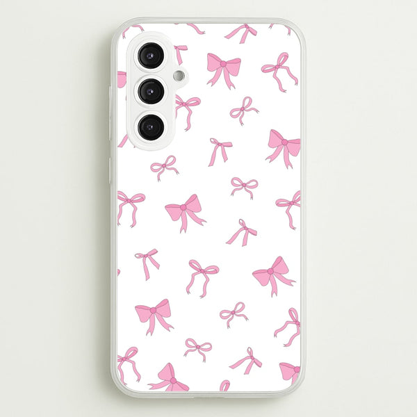 Coquette Variety Pink Bows Pattern  - Clean Girl Aesthetic Phone Case for Galaxy S23FE