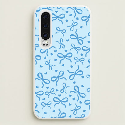 Coquette Bows And Hearts Navy Blue  - Clean Girl Aesthetic Phone Case for Huawei P30