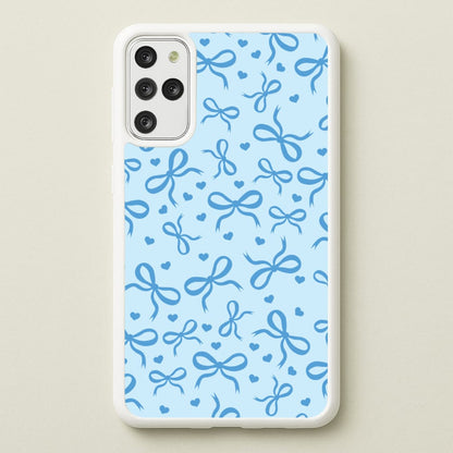 Coquette Bows And Hearts Navy Blue  - Clean Girl Aesthetic Phone Case for Galaxy S20 Plus