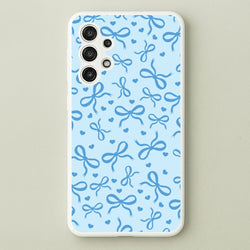 Coquette Bows And Hearts Navy Blue  - Clean Girl Aesthetic Phone Case for Galaxy A13