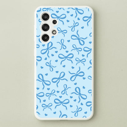 Coquette Bows And Hearts Navy Blue  - Clean Girl Aesthetic Phone Case for Galaxy A13