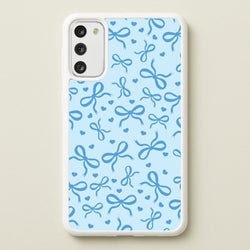 Coquette Bows And Hearts Navy Blue  - Clean Girl Aesthetic Phone Case for Galaxy A41