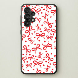 Coquette Bows And Hearts Red  - Clean Girl Aesthetic Phone Case for Galaxy A13