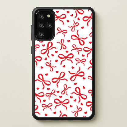 Coquette Bows And Hearts Red  - Clean Girl Aesthetic Phone Case for Galaxy S20 Plus