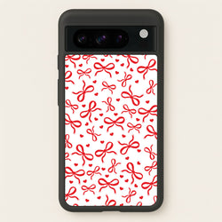 Coquette Bows And Hearts Red  - Clean Girl Aesthetic Phone Case for Google Pixel 8 Pro