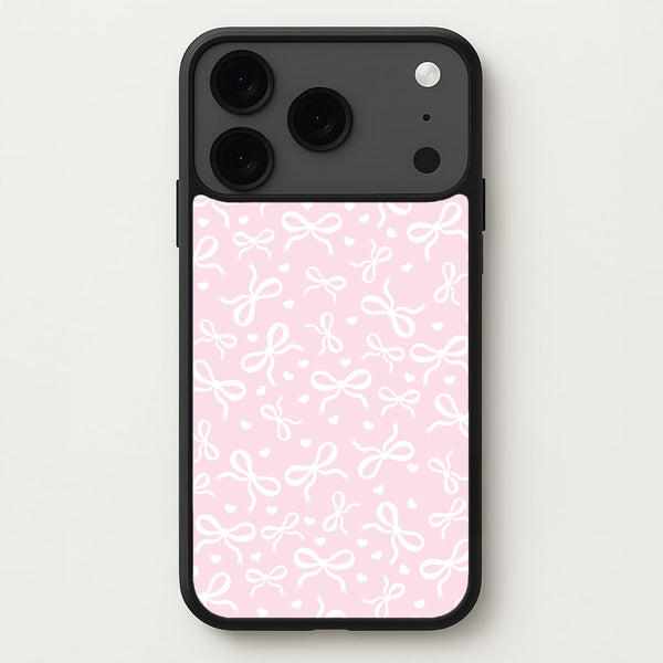 Coquette Bows And Hearts Baby Pink Phone Case for iPhone 17 Pro Max