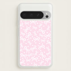 Coquette Bows And Hearts Baby Pink  - Clean Girl Aesthetic Phone Case for Google Pixel 9 Pro XL