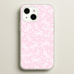 Coquette Bows And Hearts Baby Pink  - Clean Girl Aesthetic Phone Case for iPhone 14 Plus