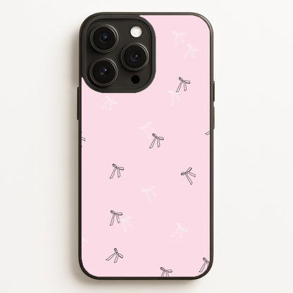 Coquette Mini Bows Pattern Pink  - Clean Girl Aesthetic Phone Case for iPhone 16 Pro Max