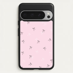 Coquette Mini Bows Pattern Pink  - Clean Girl Aesthetic Phone Case for Google Pixel 9 Pro XL