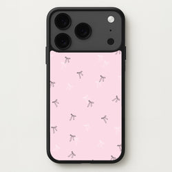 Coquette Mini Bows Pattern Pink Phone Case for iPhone 17 Pro