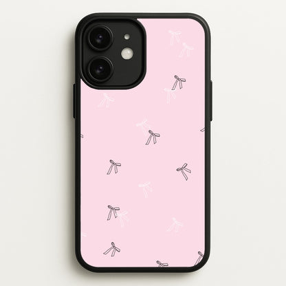Coquette Mini Bows Pattern Pink  - Clean Girl Aesthetic Phone Case for iPhone 11
