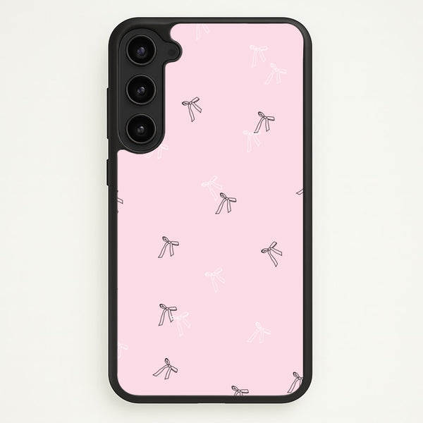 Coquette Mini Bows Pattern Pink  - Clean Girl Aesthetic Phone Case for Galaxy S23 Plus