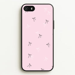 Coquette Mini Bows Pattern Pink  - Clean Girl Aesthetic Phone Case for iPhone 5 / 5s / SE 2016