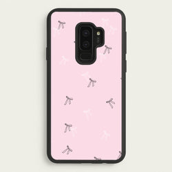 Coquette Mini Bows Pattern Pink  - Clean Girl Aesthetic Phone Case for Galaxy S9 Plus