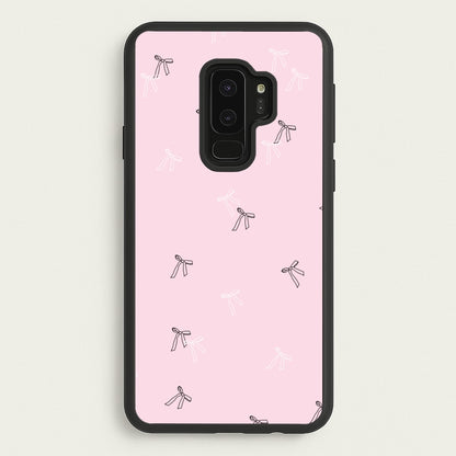 Coquette Mini Bows Pattern Pink  - Clean Girl Aesthetic Phone Case for Galaxy S9 Plus