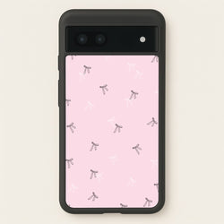 Coquette Mini Bows Pattern Pink  - Clean Girl Aesthetic Phone Case for Google Pixel 7a