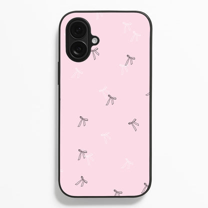 Coquette Mini Bows Pattern Pink  - Clean Girl Aesthetic Phone Case for iPhone 16 Plus