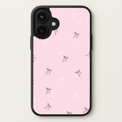 Coquette Mini Bows Pattern Pink Phone Case for iPhone 17