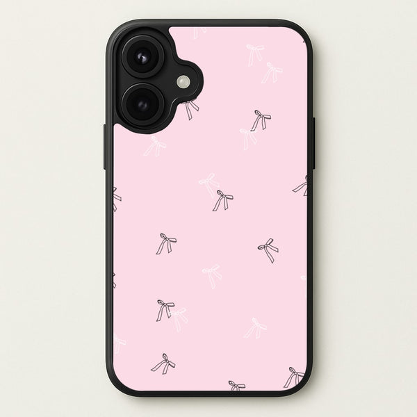 Coquette Mini Bows Pattern Pink Phone Case for iPhone 17