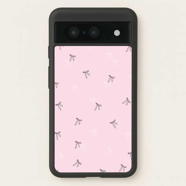 Coquette Mini Bows Pattern Pink  - Clean Girl Aesthetic Phone Case for Google Pixel 8