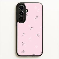 Coquette Mini Bows Pattern Pink  - Clean Girl Aesthetic Phone Case for Galaxy A56