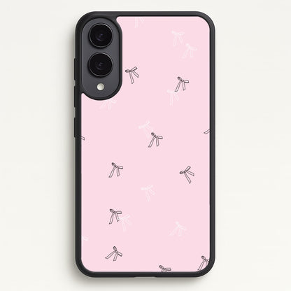 Coquette Mini Bows Pattern Pink  - Clean Girl Aesthetic Phone Case for Galaxy S25 Edge
