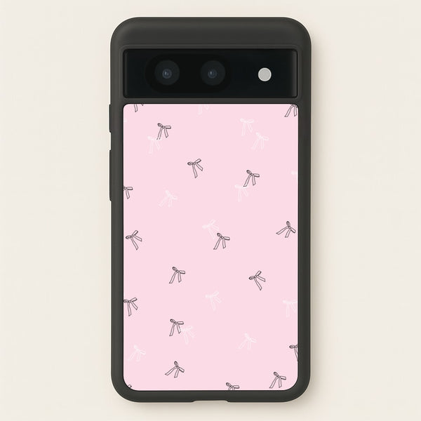 Coquette Mini Bows Pattern Pink  - Clean Girl Aesthetic Phone Case for Google Pixel 8a