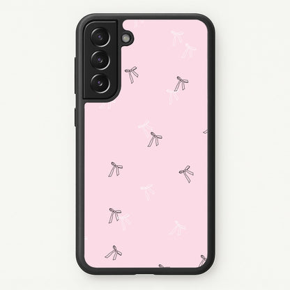Coquette Mini Bows Pattern Pink  - Clean Girl Aesthetic Phone Case for Galaxy S21 Plus