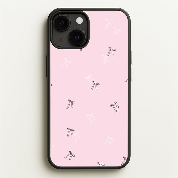 Coquette Mini Bows Pattern Pink  - Clean Girl Aesthetic Phone Case for iPhone 13 Mini